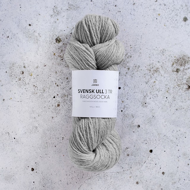 Svensk Ull 3tr Villasukka 100 gr Fog Över Fårö 202 Järbo