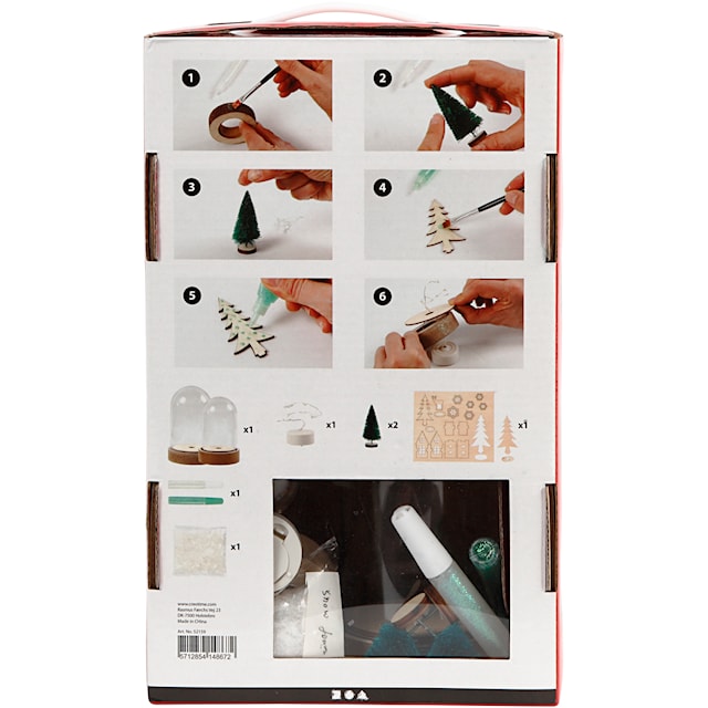 Produktbild 2 för Pyssla kupa med invändig dekoration 10 cm + 12,5 cm 2-pack Creativ Company