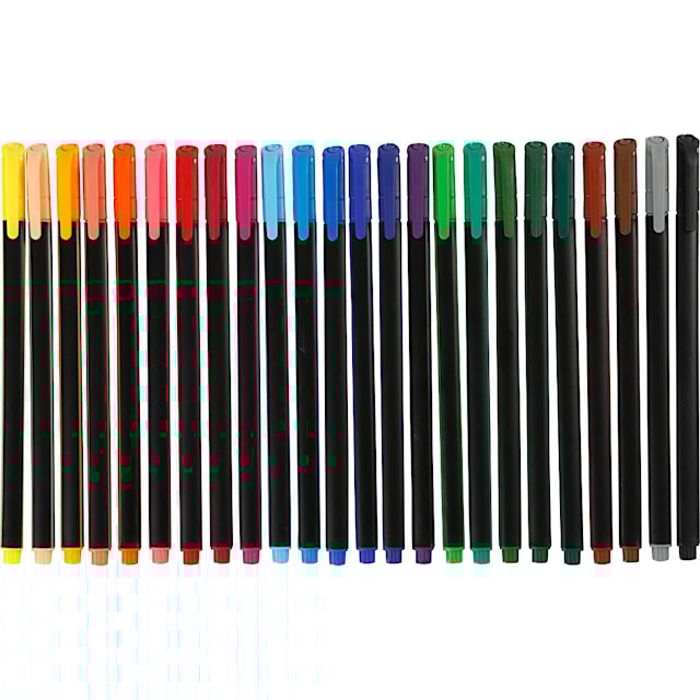 Tuotekuva 2 - Colortime Fineliner -tussit, paksuus 0,6-0,7 mm, värilajitelma, 24 kpl/ 1 pkt