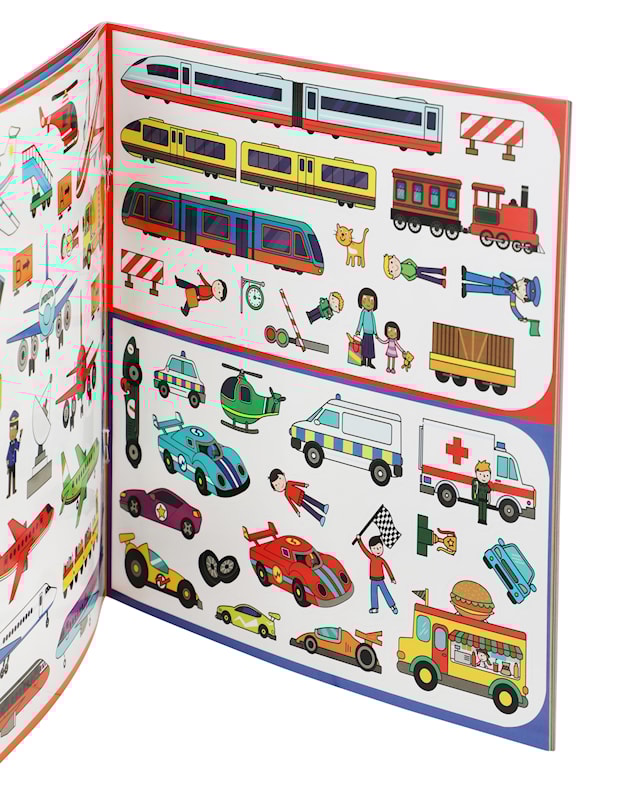 Produktbilde 2 for Klistremerkebok Kjøretøy Gjenbrukbar Galt