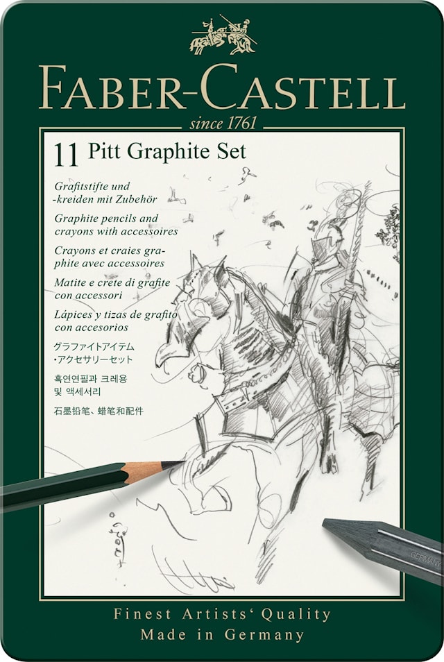 Produktbilde 3 for Pitt Graphite Metalletui 11 deler Faber-Castell