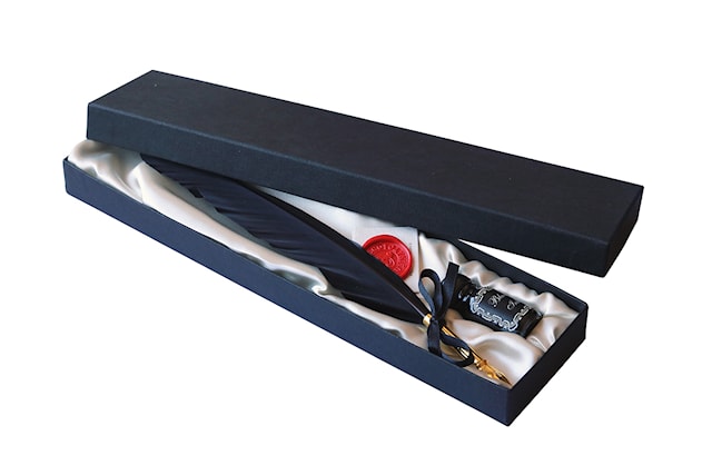 Produktbild 2 för Kalligrafiset med svart Fjäderpenna & Bläck Rubinato