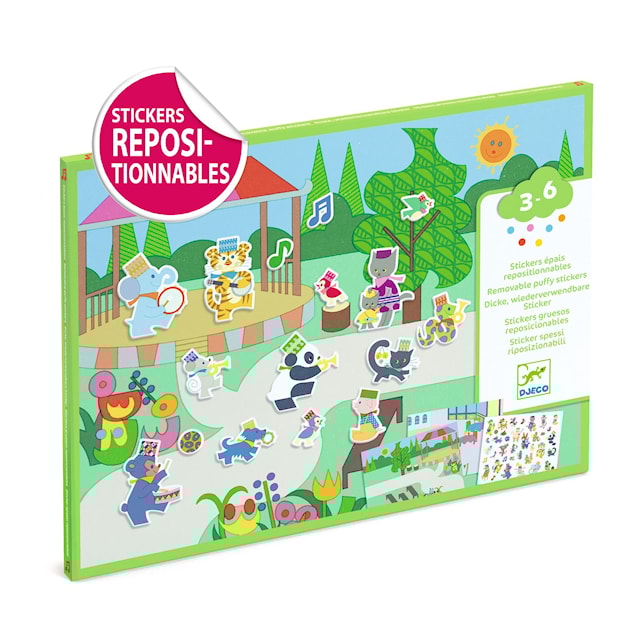 Produktbilde 4 for Klistremerker Parade og Fanfare 2 bakgrunner og 30 klistremerker Djeco