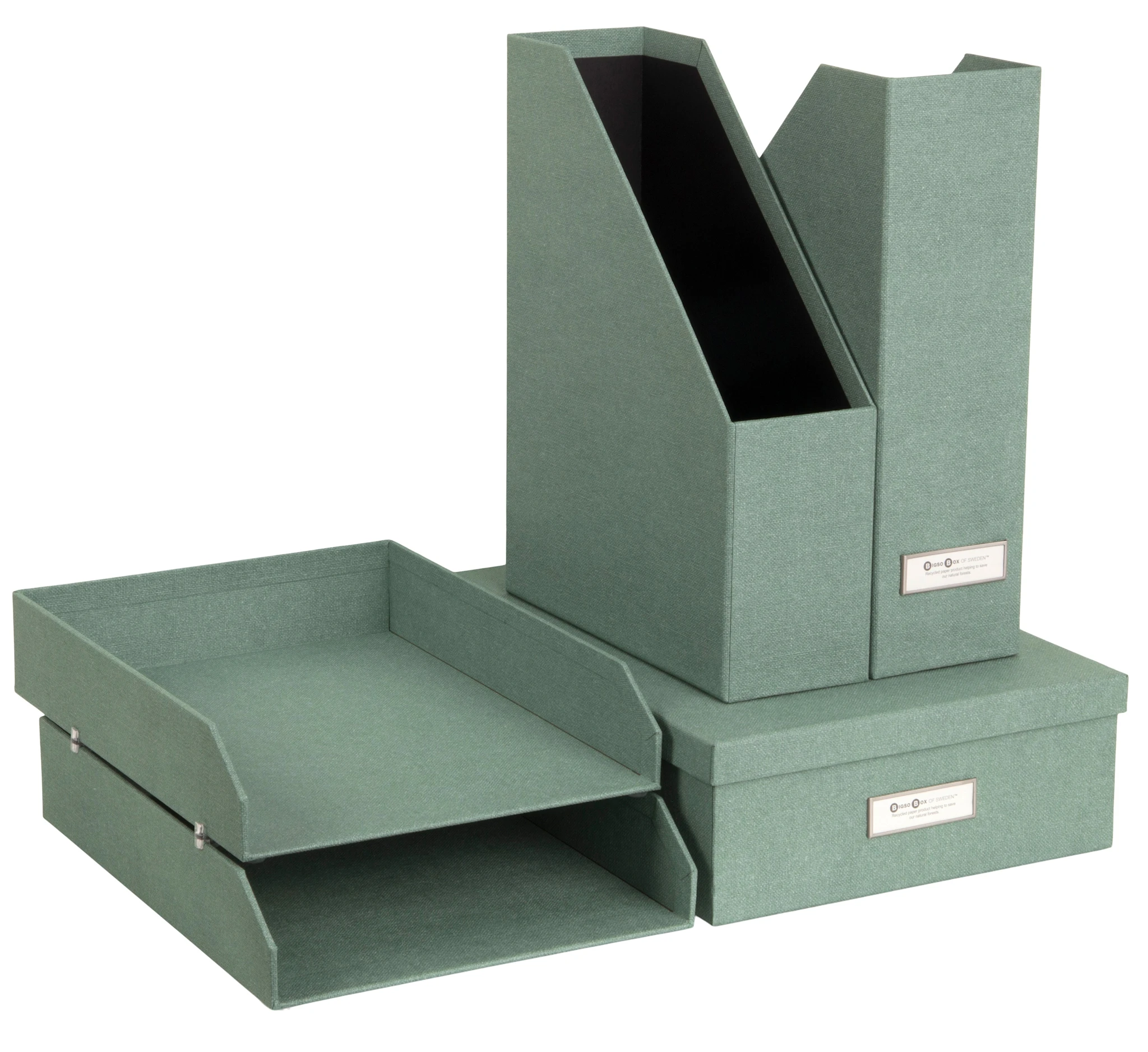 Tuotekuva ille Suuri Toimistotarvikkeiden Säilytyssetti Soft Teal 5 osaa Bigso Box of Sweden