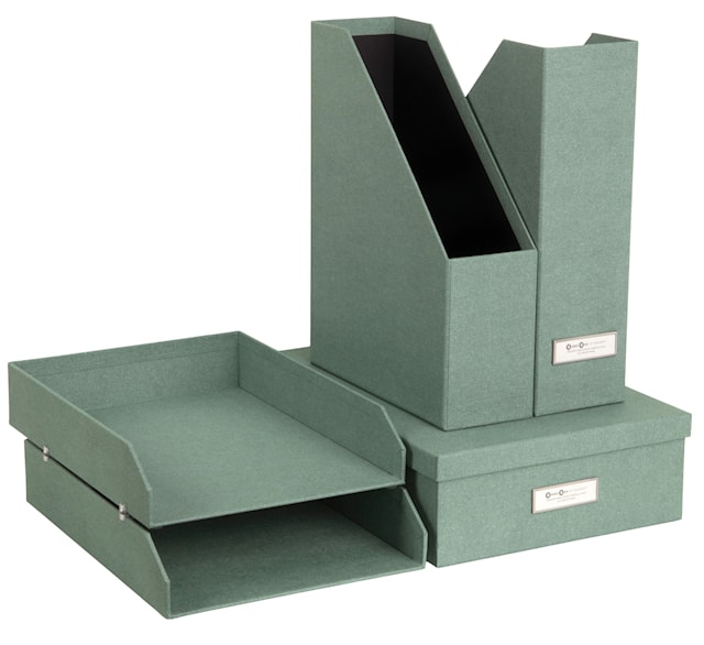 Tuotekuva 1 - Suuri Toimistotarvikkeiden Säilytyssetti Soft Teal 5 osaa Bigso Box of Sweden