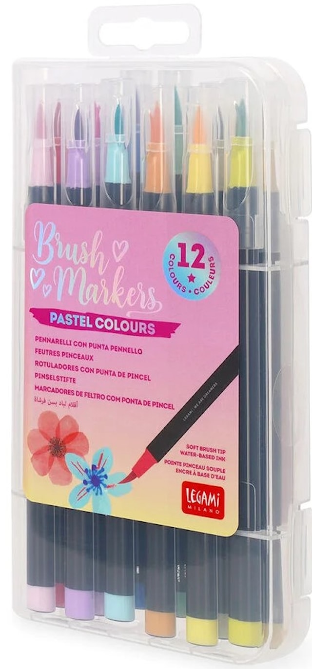 Produktbilde 2 for Brush Markers Pastellfarger 12-pack Legami