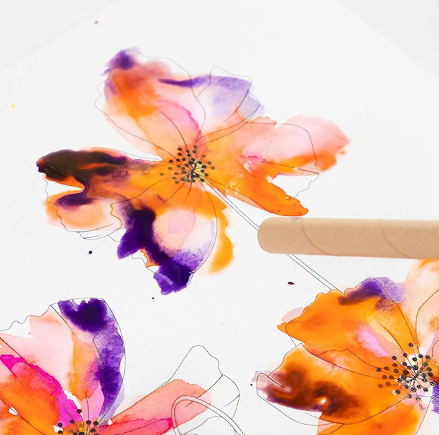 Produktbild 6 för DIY Kit Akvarell Blomster Lærke Egefjord x Creativ Company