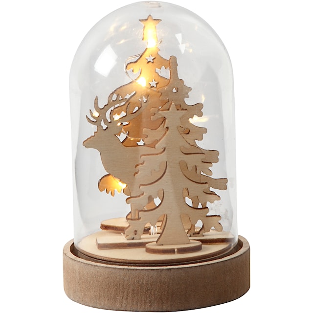 Produktbilde 3 for Klokke på trefot, H: 12,5 cm, dia. 8 cm, 1 pk.