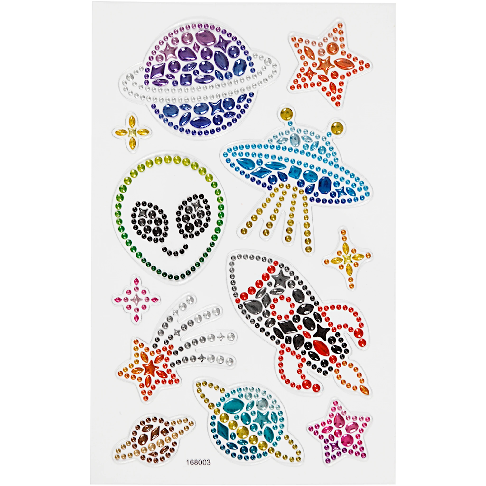 Produktbilde for Diamond stickers, verdensrommet, ark 10x16 cm, 1 ark