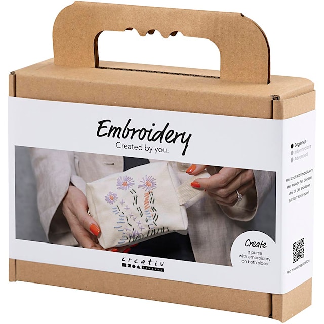 Produktbild 3 för Mini DIY Kit Broderi Sminkväska 1 förp.
