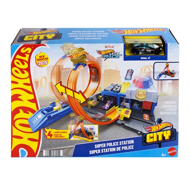 Produktbild 4 för Hot Wheels City Super Polisstation Bilbana