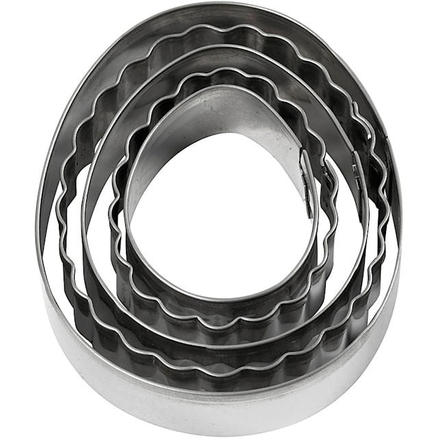 Tuotekuva 1 - Metallimuotit, muna, koko 8 cm, 5 kpl/ 1 pkt