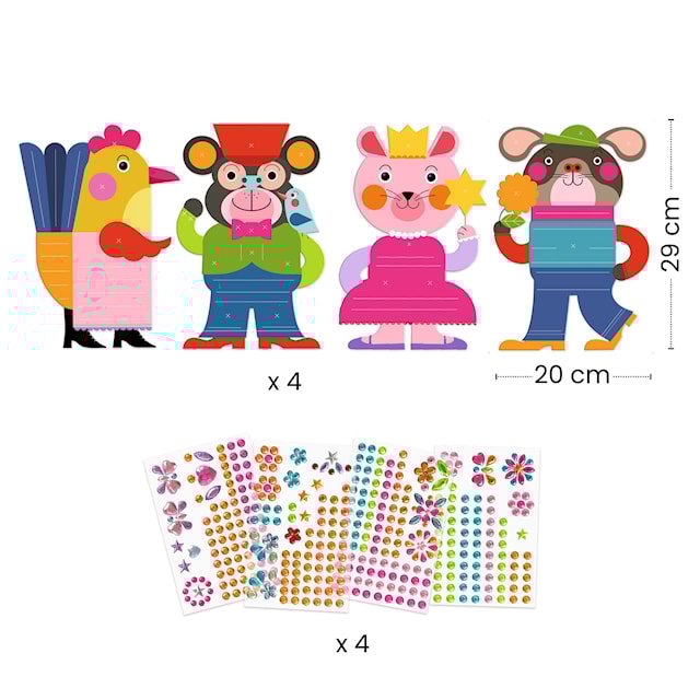 Produktbilde 2 for Dekorhobby Glitrende Mosaikksteiner 4 Ark Djeco