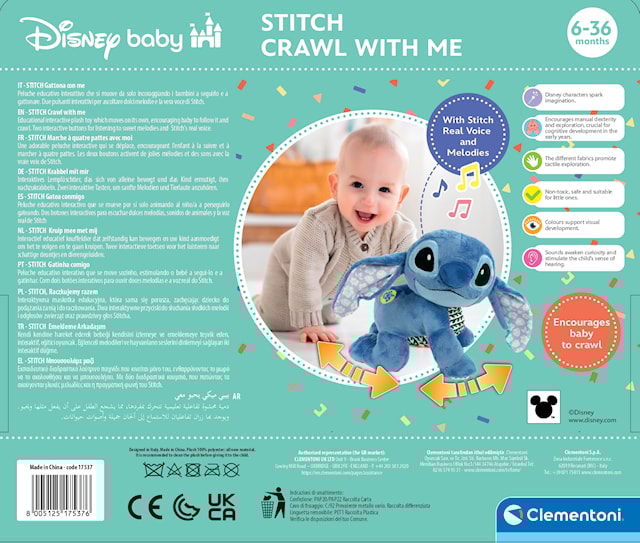 Tuotekuva 4 - Disney Baby Stitch Opi Ryömimään Clementoni