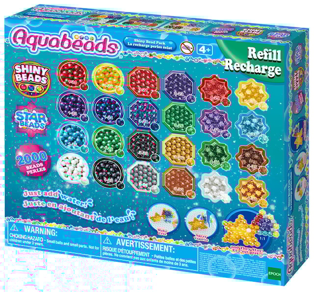 Produktbilde 1 for Refill med glitrende perler 2000 stk Aquabeads