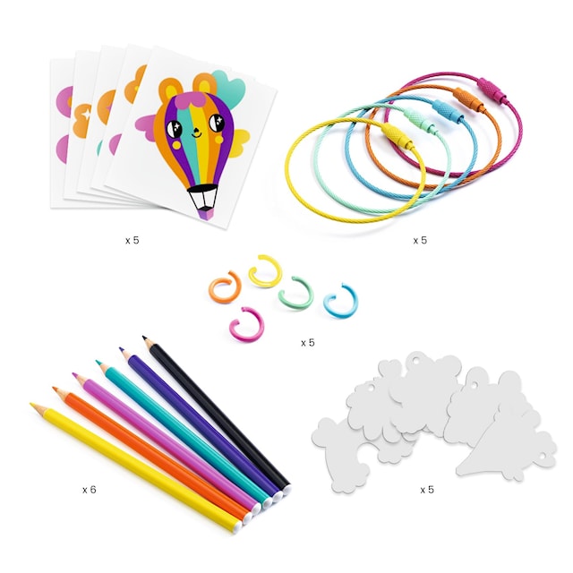 Tuotekuva 2 - Askartelu Kawaii Avaimenperät kutistemuovista Djeco