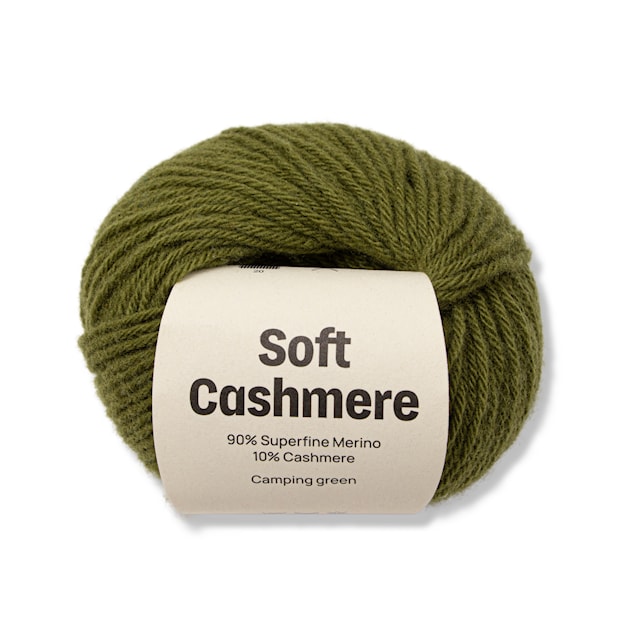 Soft Cashmere Kashmir/merinovilla 25 gr Merino/Camping green A745 Adlibris