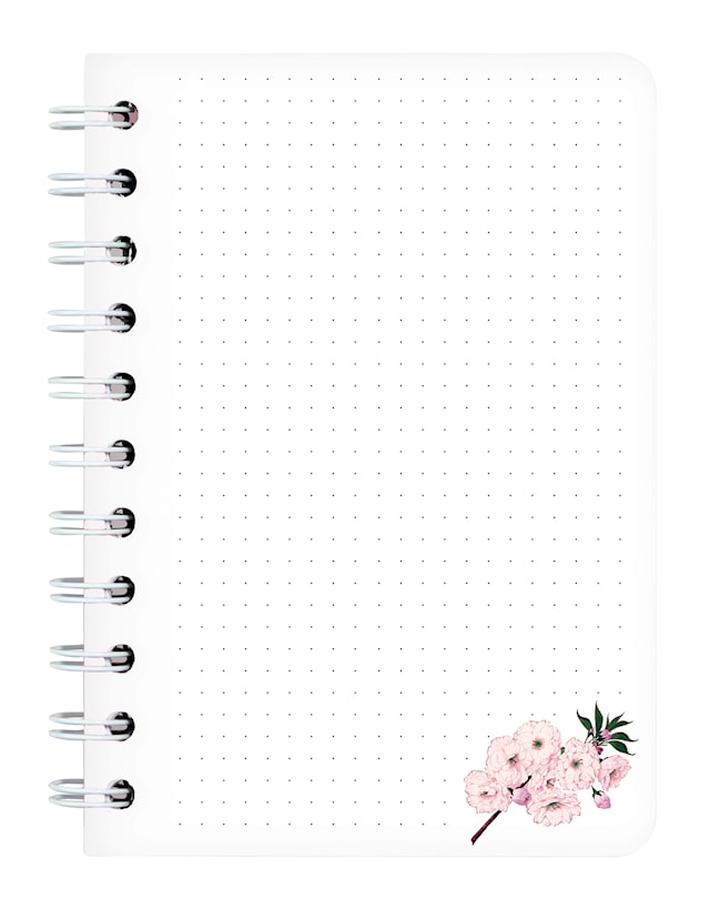 Produktbild 3 för Anteckningblock Spiral A6 Körsbärsblom Gul Cedon