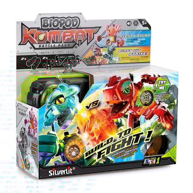 Produktbild 4 för Biopod Kombat Battle 2-pack Blå/Röd Silverlit