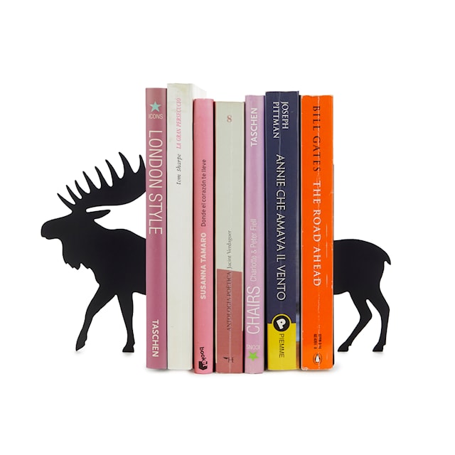 Produktbilde 5 for Bookend Moose Black Metal Balvi