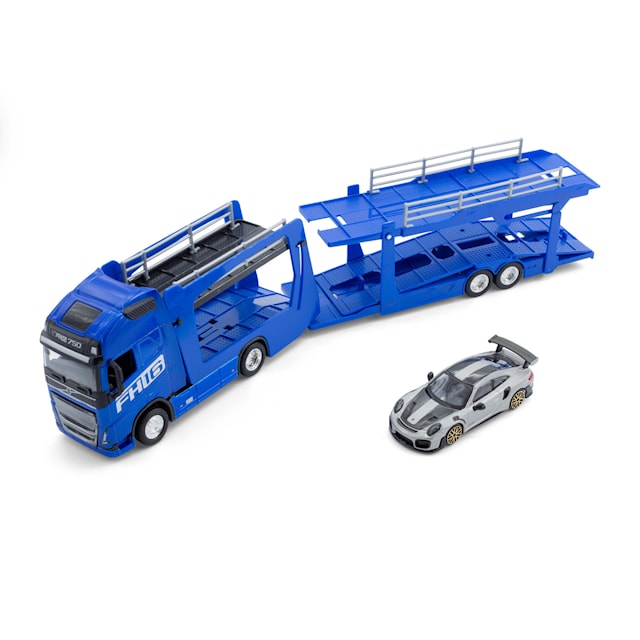 Produktbilde 1 for 1:43 Street Fire Multicar Carrier-Volvo Fh16 Globetrotter 750 Xxl (Blue)