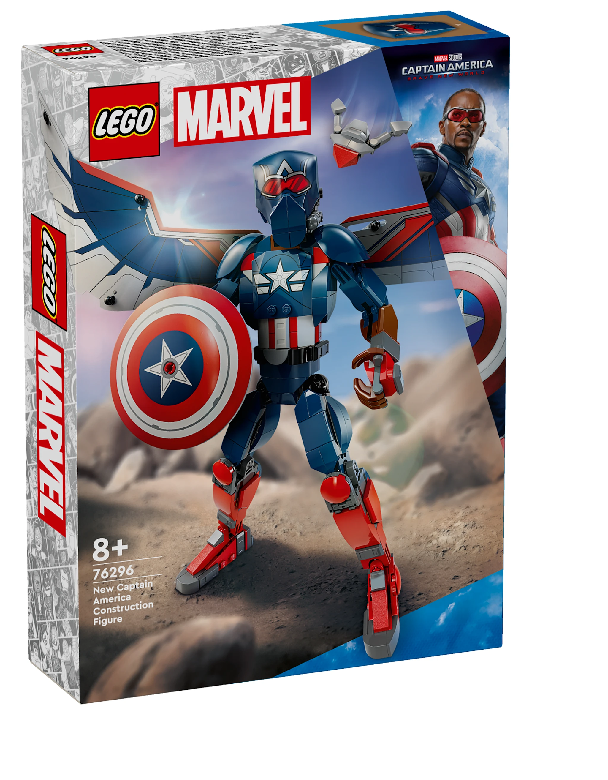 Tuotekuva ille Uusi rakennettava Captain America ‑hahmo LEGO® Super Heroes -hahmoa (76296)