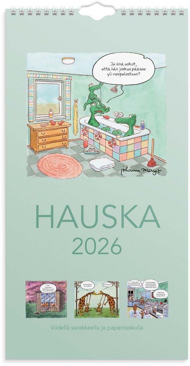 Produktbild 1 för Perhekalenteri 2026 Hauska paperitaskulla 220x430 mm Burde