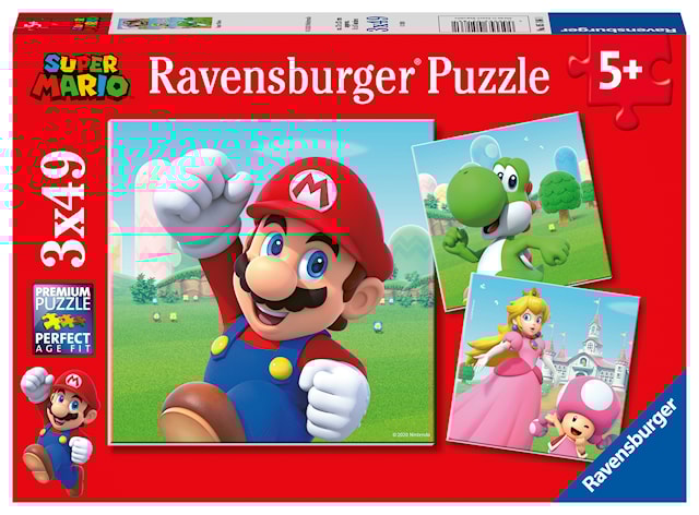 Super Mario Pussel 3x49 bitar Ravensburger