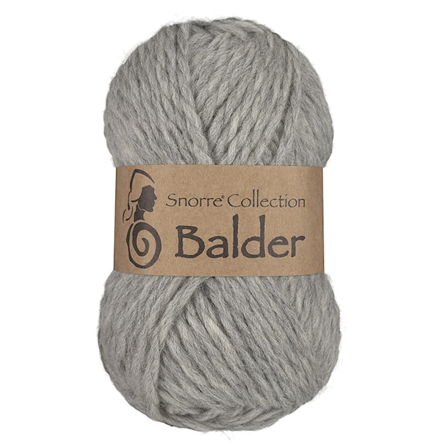 Balder yksivärinen villa 50gr Vaaleanharmaa  813, Viking Snorre