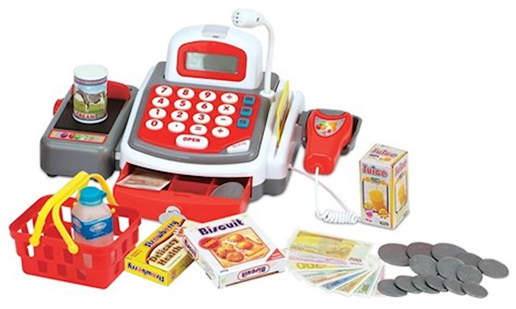 Produktbild för Kassaapparat Lekset med Ljud Junior Home