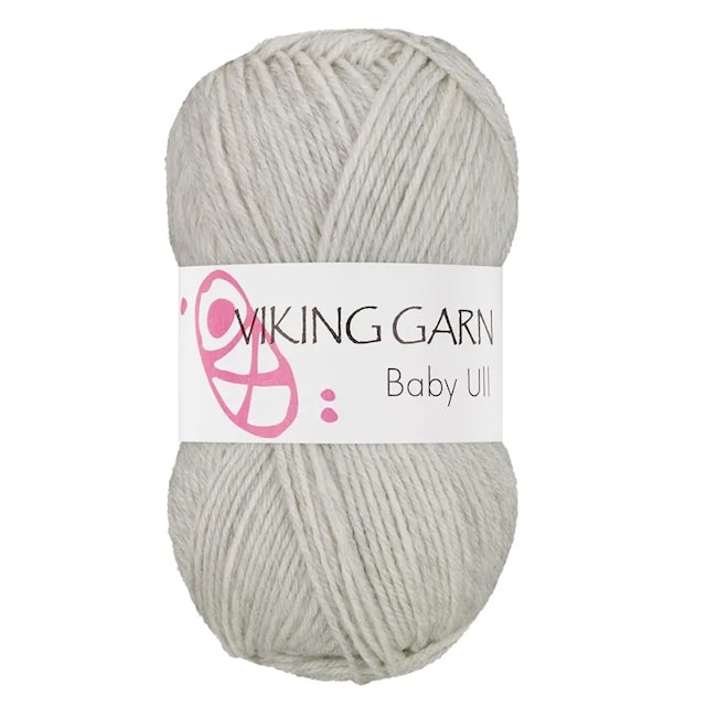 Baby Ull Garn Merinoull 50 g Pärlgrå 312 Viking Garn