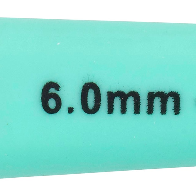 Tuotekuva 4 - Virkkuukoukku, nro 6, Pit. 13,3 cm, koko 6 mm, turkoosi, 1 kpl