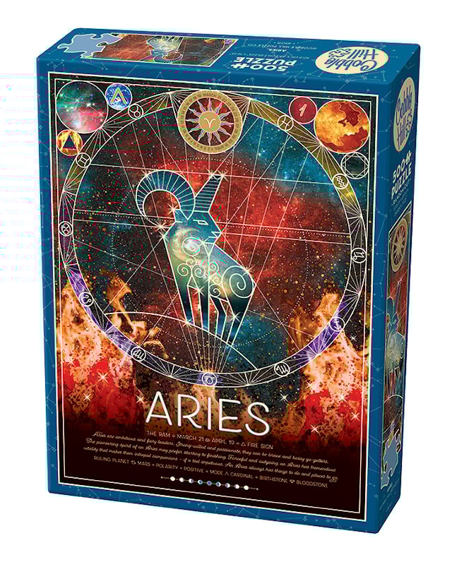 Produktbilde 1 for Puslespill Zodiac Aries 500 brikker, Cobble Hill