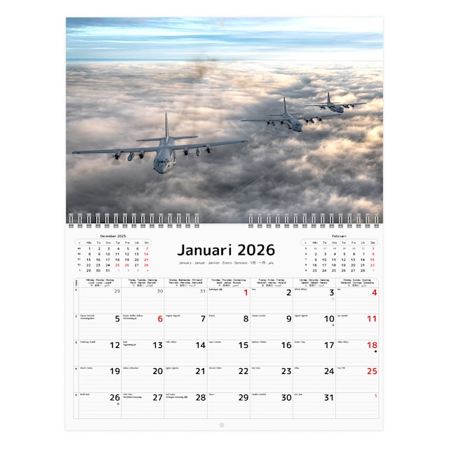 Produktbild 2 för Väggkalender Classic Wings 2026