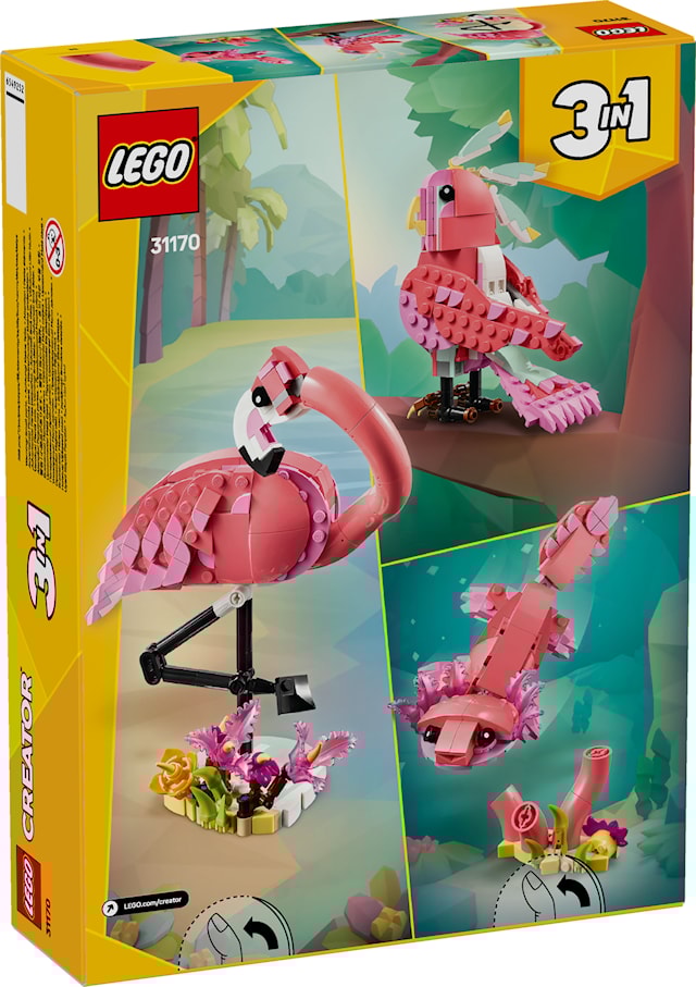 Tuotekuva 3 - Villieläimet: vaaleanpunainen flamingo LEGO® Creator (31170)