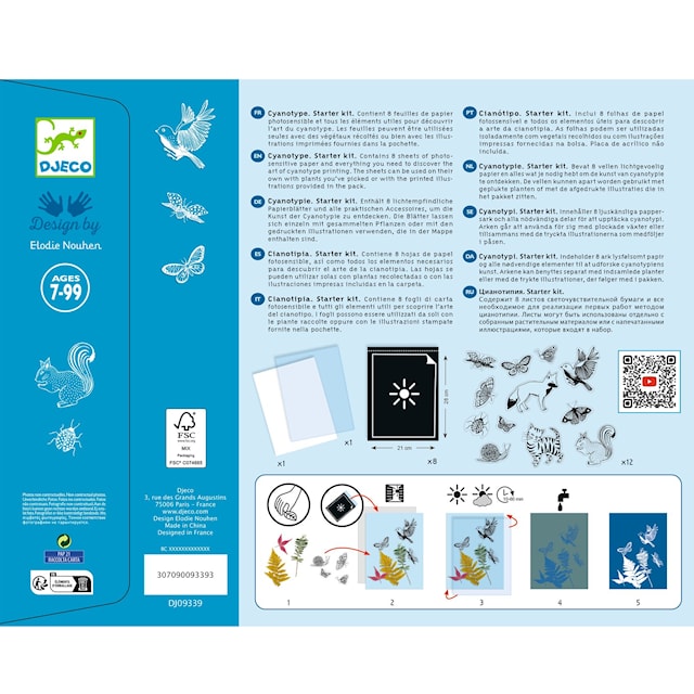 Tuotekuva 4 - Luo valolla ja syanotopialuonnolla, Djeco, 8 arkkia