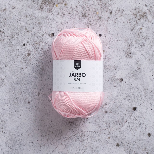 8/4 Bomullsgarn 50 g Gräddnosrosa (32079) Järbo