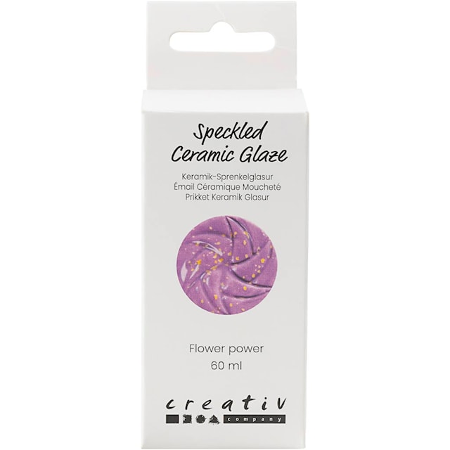 Tuotekuva 1 - Pilkullinen Keraaminen Lasite, 999-1060 °C, peittävä, Flower Power, 60 ml/ 1 tb