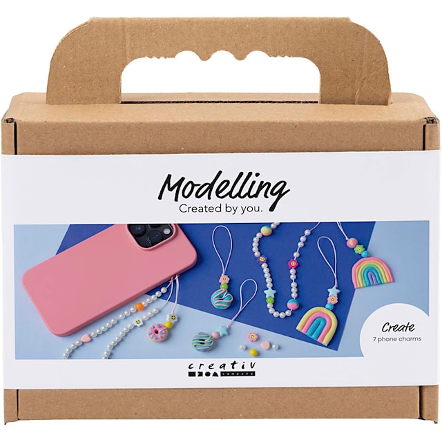 Produktbild 1 för Mini DIY Kit Modellera Mobilcharm mixade färger 1 förp.