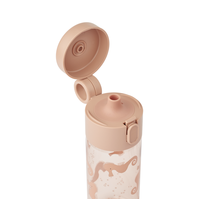 Produktbild 2 för Clemence Tritan Vattenflaska 350 ml Seahorse/Apple Blossom Liewood