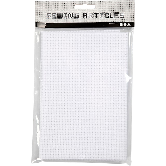 Produktbilde 2 for Aidastoff, str. 50x50 cm, 43 ruter pr. 10 cm , hvit, 1 stk.