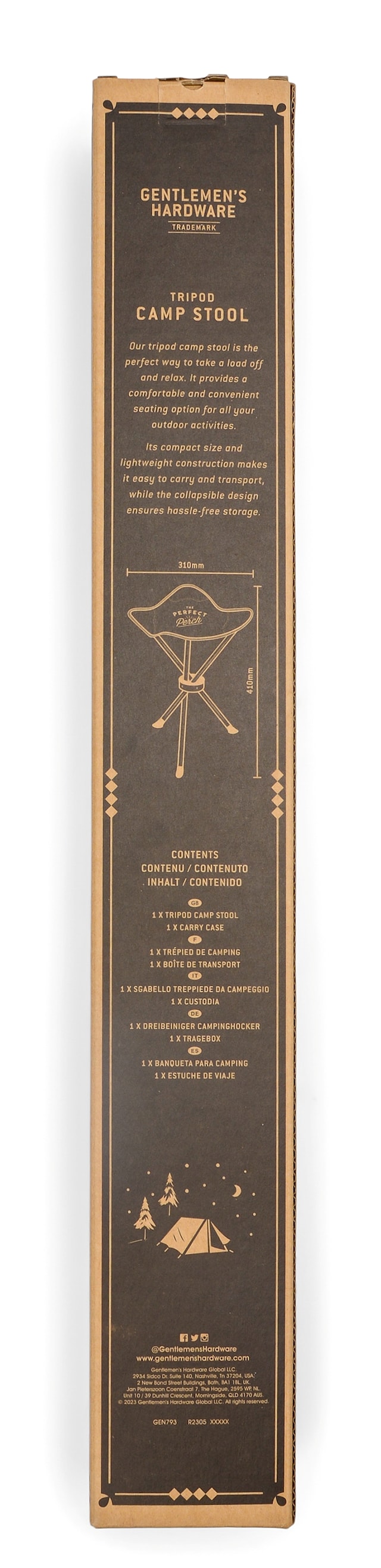 Produktbild 5 för Campingpall Tripod med väska Gentlemen's Hardware