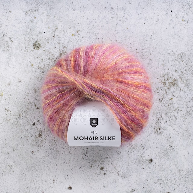 Fin Mohair Silk Multi Garn 25 g Fire Urchin 552 Järbo