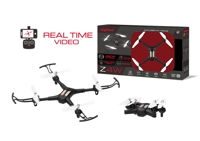 Tuotekuva 5 - Radiokäyttöinen Z4W Explorer FPV Drone Harmaa Syma