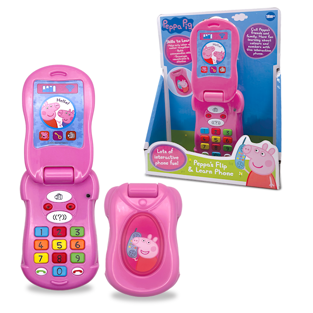 Produktbild 4 för Greta Gris Flip and Learn Aktivitetstelefon (SE/NO/FI/DK)