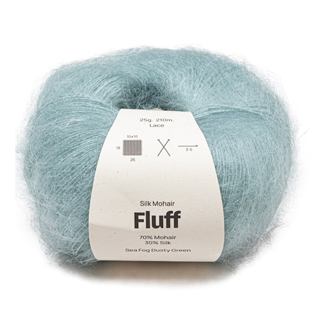 Silk Mohair Fluff 25 gr Sea Fog green A799 Adlibris