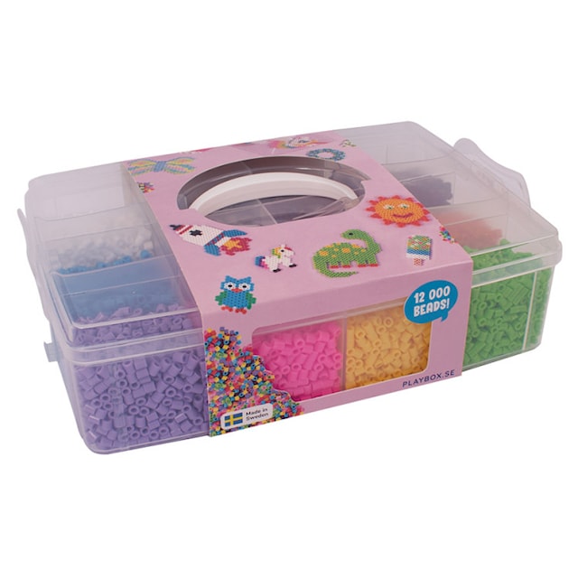 Rørperler i oppbevaringsboks 12 000 stk Playbox