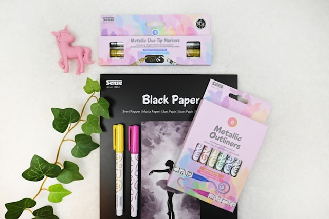 Tuotekuva 3 - Piirustuspaperi A4 Musta paperi 160g 30 arkkia Sense