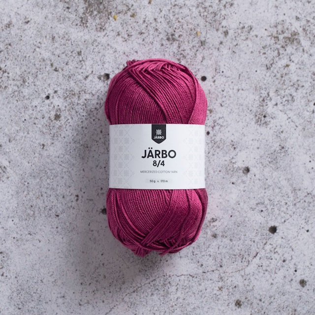 8/4 Bomullsgarn 50 g Villroserød (32076) Järbo