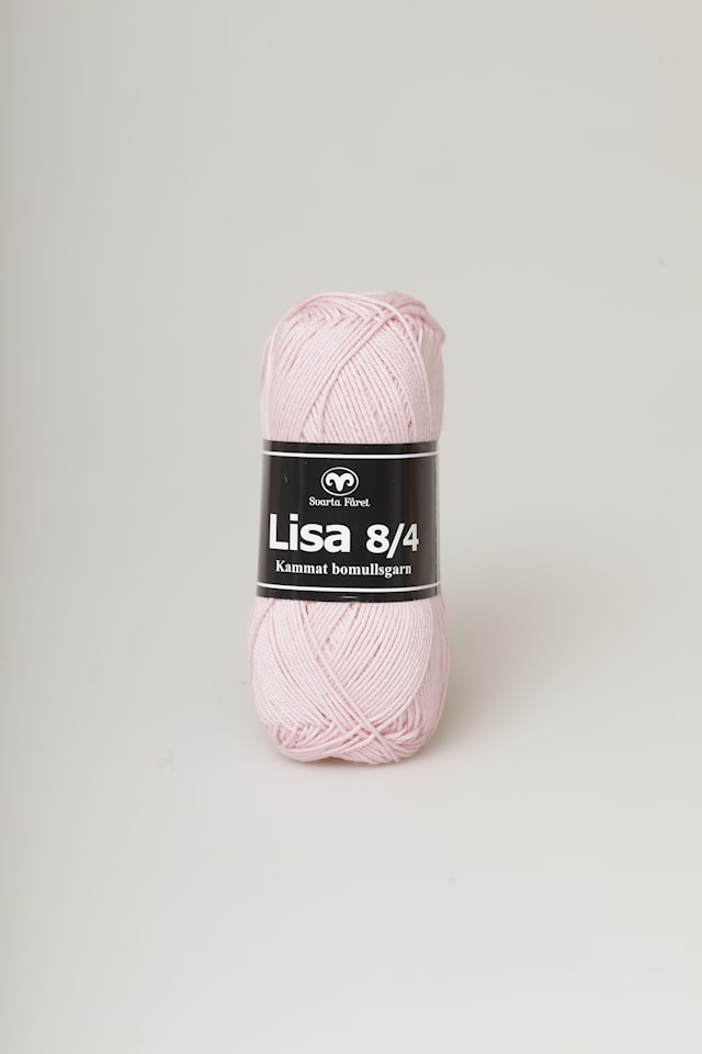 Lisa 8/4 Lanka Puuvilla 50 g vaalea roosa 41 Svarta Fåret